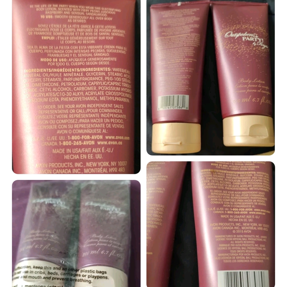 Outspoken partyby Fergiediscontinued Body Lotion200ml 6.7 fl. oz.Lot of two